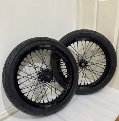 Surron LBX / Eride Pro SS / 79 Bike 17” BLACK WIDE SUPERMOTO WHEELSET
