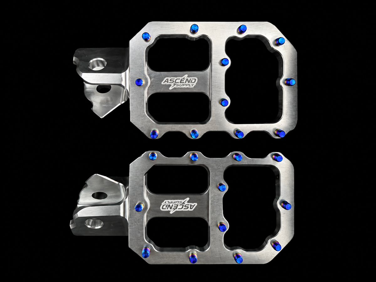 Ascend Supply Wide Foot Pegs — Titanium Pins