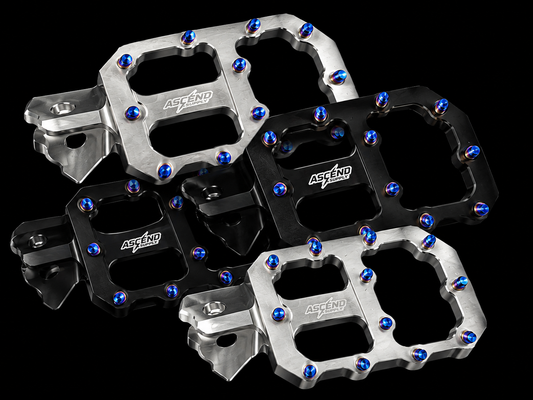 Ascend Supply Wide Foot Pegs — Titanium Pins