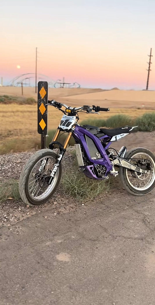 Surron LBX / Eride Pro SS / 79 Bike 17” CHROME WIDE SUPERMOTO WHEELSET