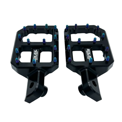 Upgraded CNC Pegs — Black , Chrome with Silver or Jet Blue Spikes