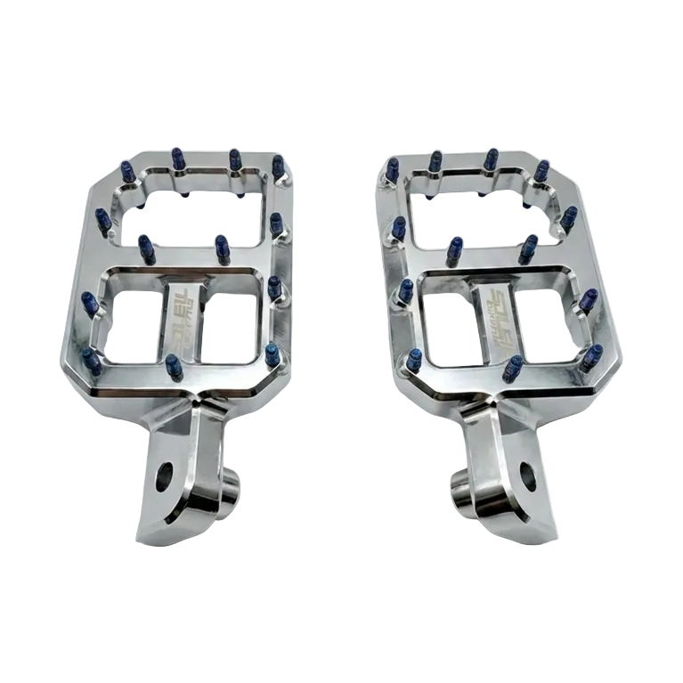 Upgraded CNC Pegs — Black , Chrome with Silver or Jet Blue Spikes