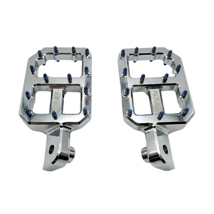 Upgraded CNC Pegs — Black , Chrome with Silver or Jet Blue Spikes