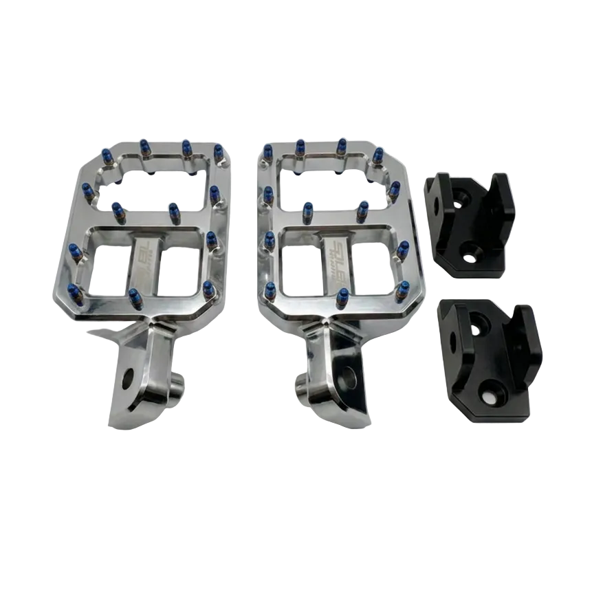 Upgraded CNC Pegs — Black , Chrome with Silver or Jet Blue Spikes