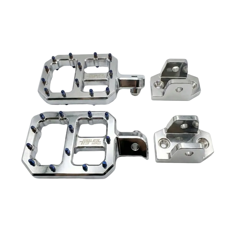 Upgraded CNC Pegs — Black , Chrome with Silver or Jet Blue Spikes