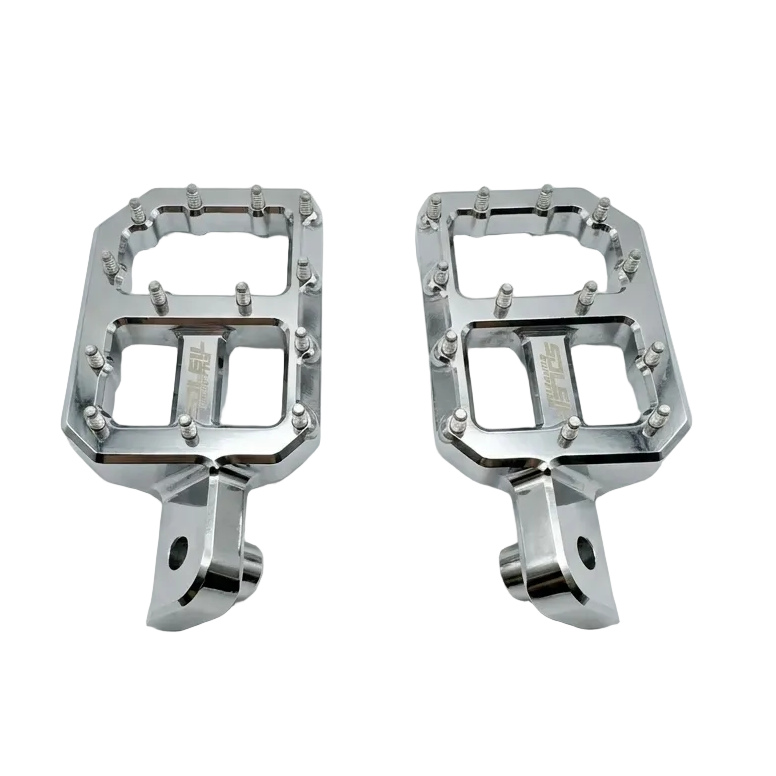 Upgraded CNC Pegs — Black , Chrome with Silver or Jet Blue Spikes