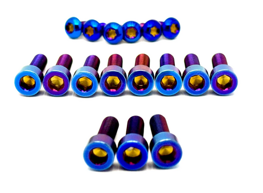 Titanium RFloXa Hawk 31 Pro and Max Fork Bolt Kits (21 pcs)