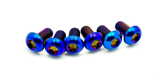 Titanium Bolts for Fork Plastics/ Guards (Most Forks) (Set of 6)