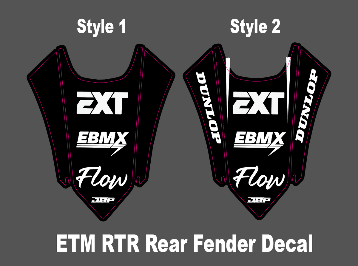 Etm RTR Rear Fender Decal