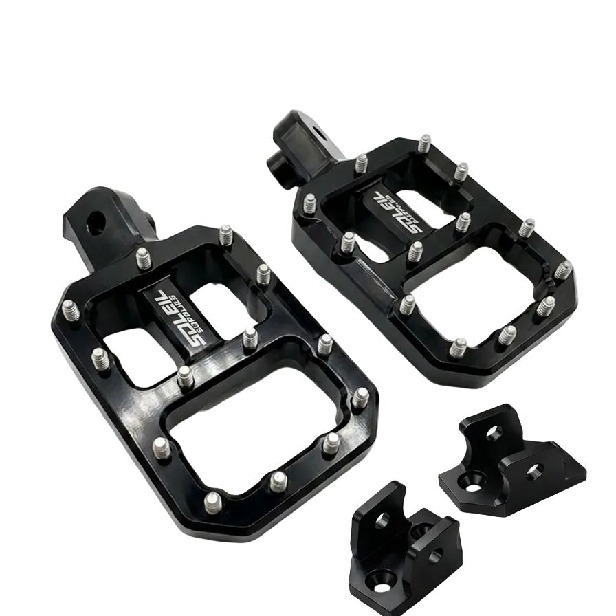 Upgraded CNC Pegs — Black , Chrome with Silver or Jet Blue Spikes