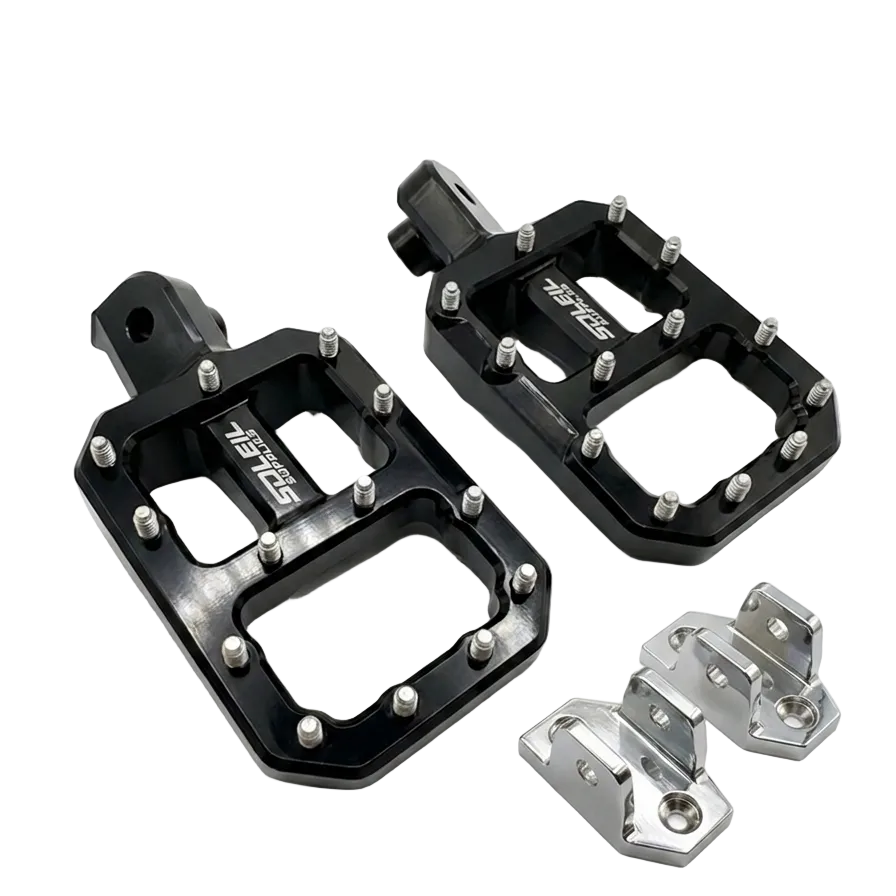Upgraded CNC Pegs — Black , Chrome with Silver or Jet Blue Spikes