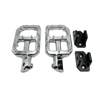 Upgraded CNC Pegs — Black , Chrome with Silver or Jet Blue Spikes