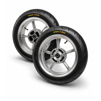 12" Supermoto Chrome Wheelset - Tuttio/Yozma/Heybike/Valintsu/Razor🔥